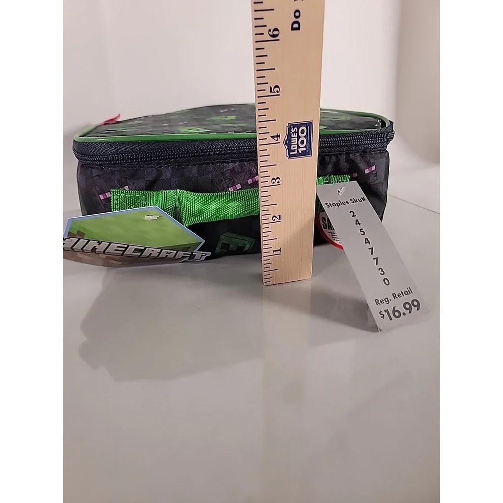 Minecraft‎ Creeper Lunch Box Bag Soft Insulated Back to School Lunchbox Thermos